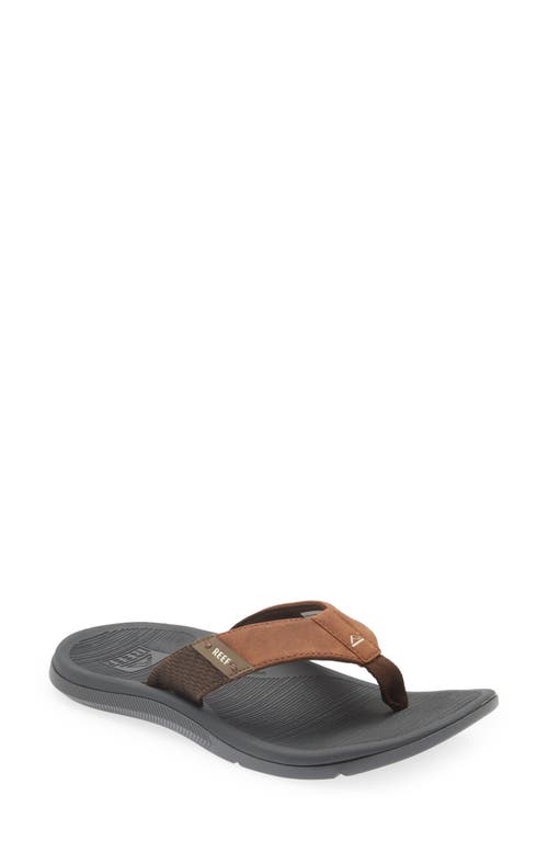 Reef Santa Ana Flip Flop In Grey/tan