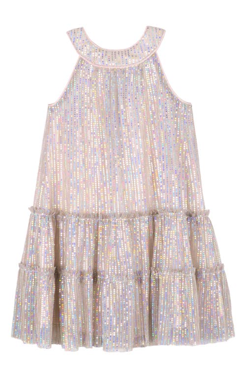 Zunie Kids' Foil Dot Party Dress in Rose Gold at Nordstrom, Size 6