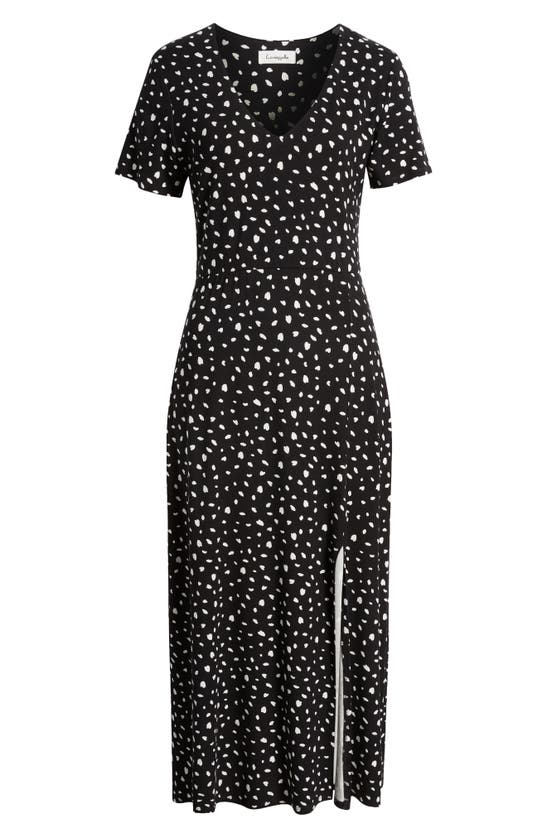 Shop Loveappella Print Maxi Dress In Black/ Nat