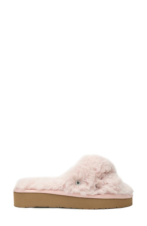 Shop Minnetonka Teddy 3 Faux Fur Slipper In Blush