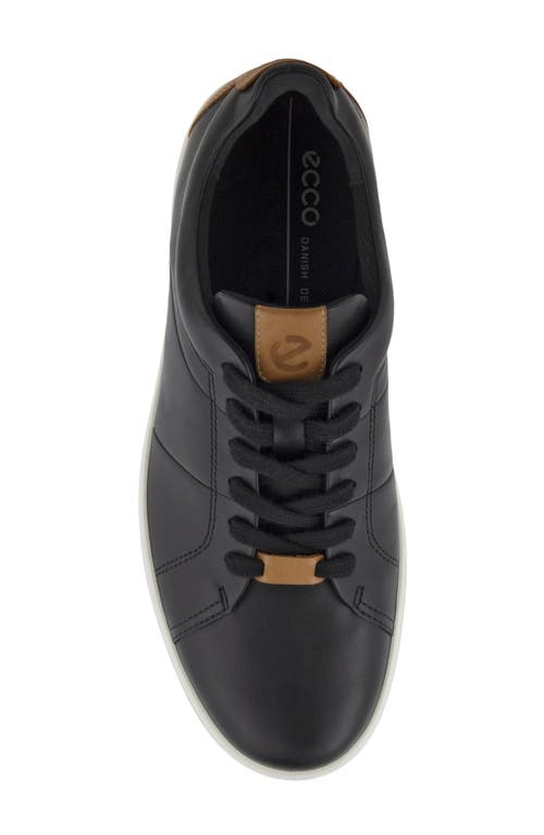 Ecco Soft Classic Sneaker In Black/lion
