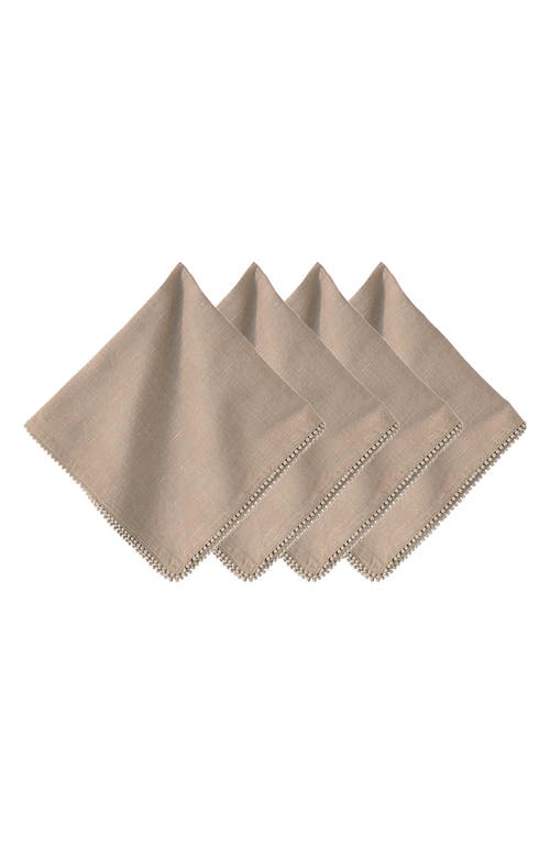 Juliska Berry Trim Blush Napkin, Set Of 4 In Flax