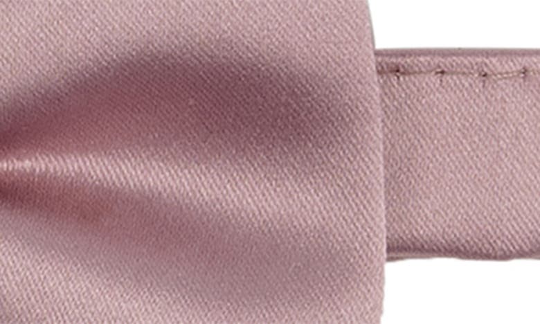 Construct Solid Satin Pre-tied Bow Tie In Quartz