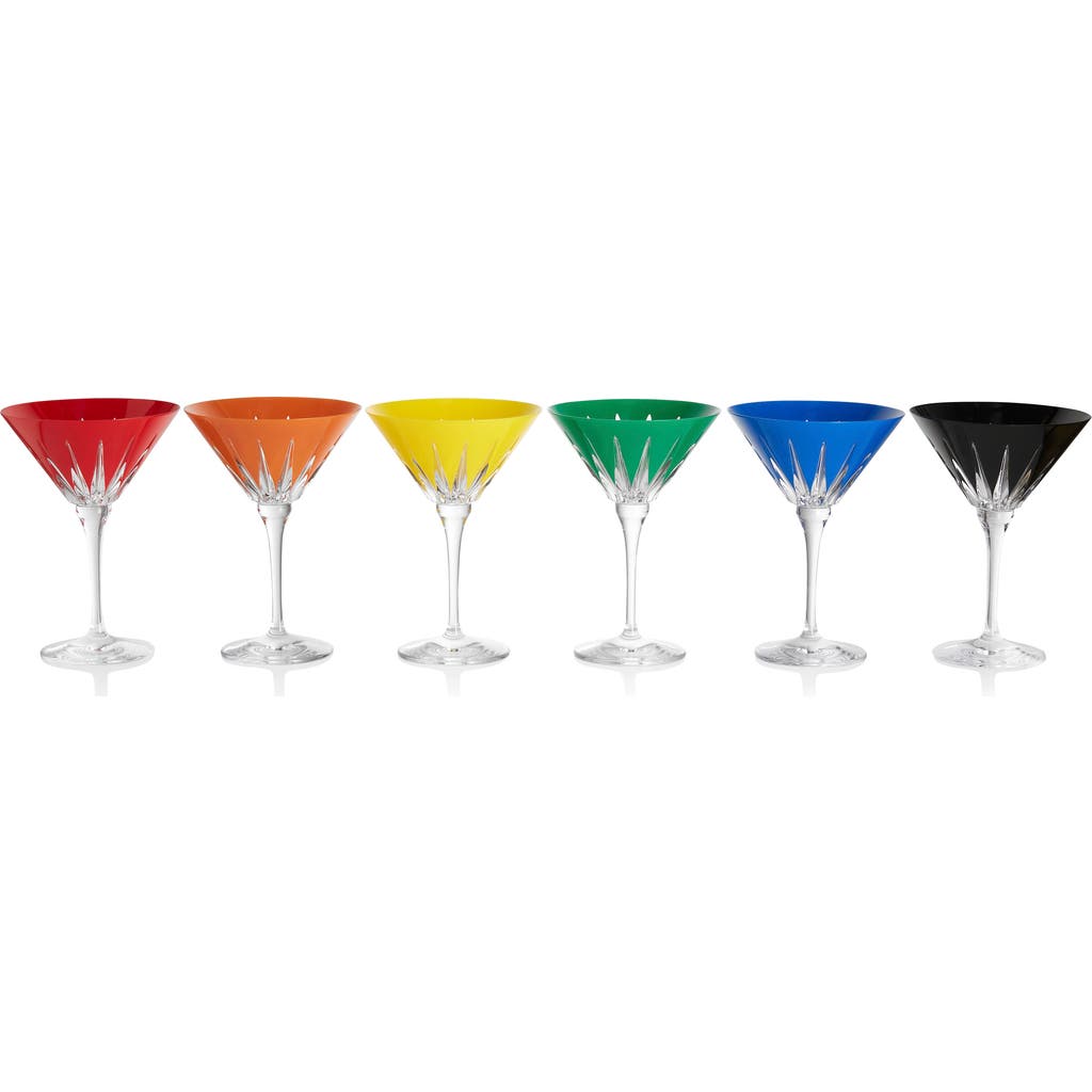Waterford New Year Firework Set Of 6 Martini Glasses In Assorted