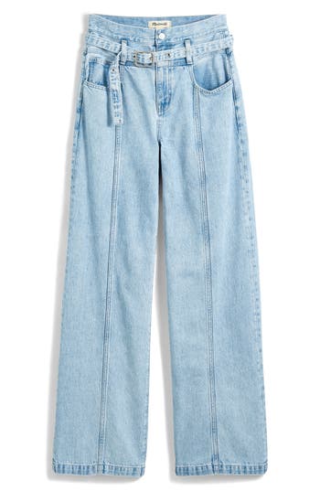 Madewell Belted Baggy Jeans In Kirkham Wash