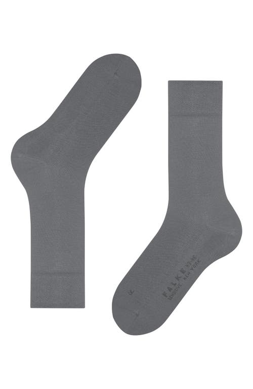 Shop Falke Sensitive New York Crew Socks In Light Grey