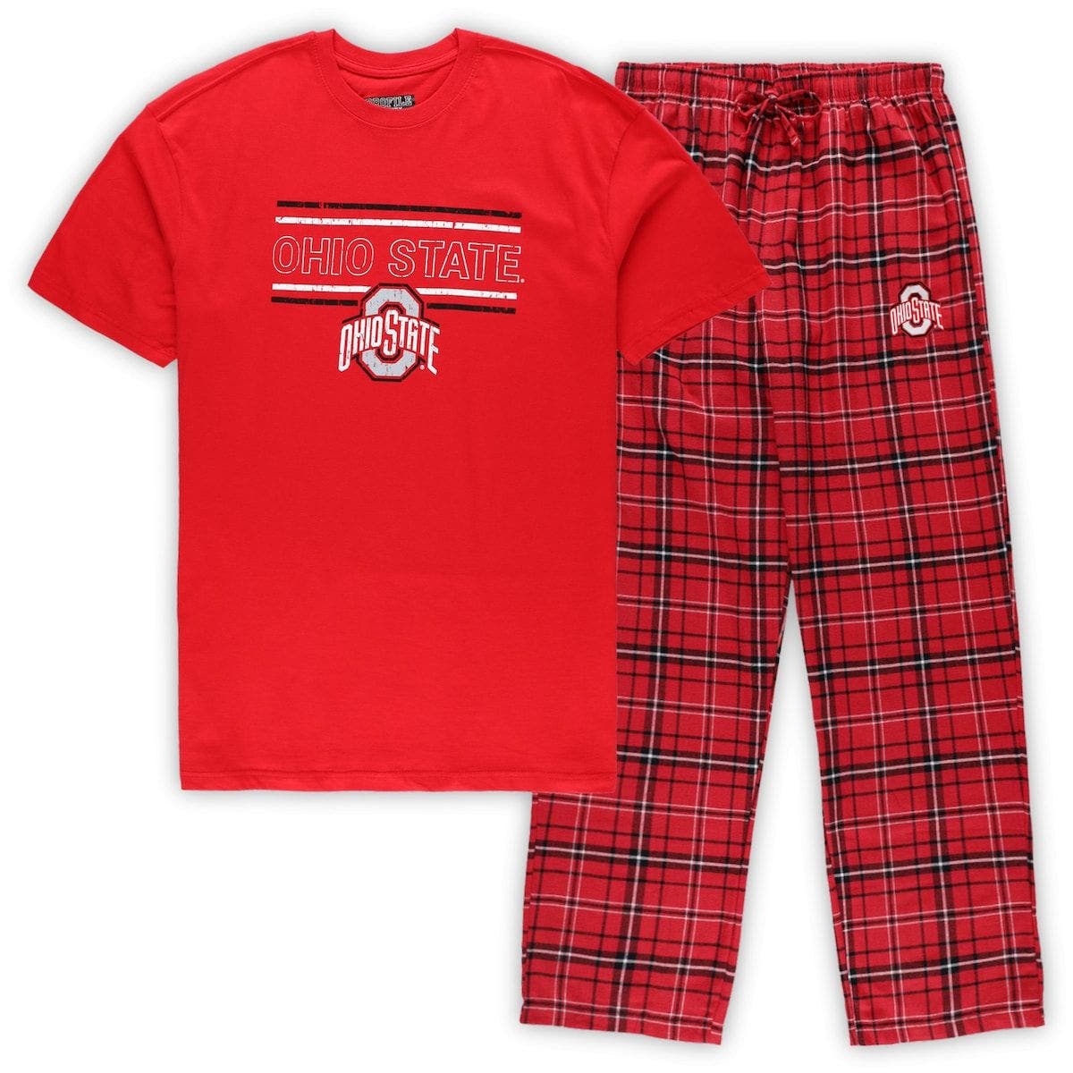 red and black plaid pants for men