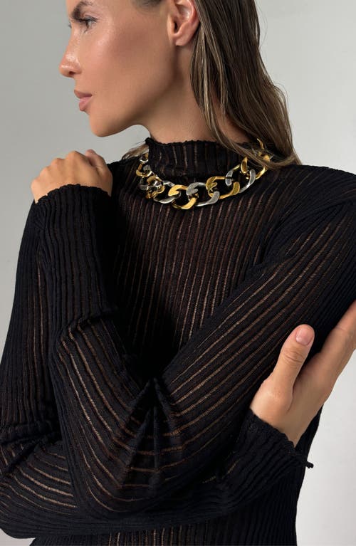 St. Moran Mixed Metal Oversize Chain Link Necklace In Gold