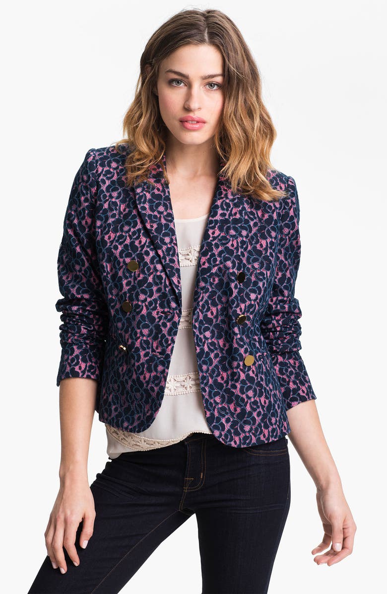Juicy Couture Double Breasted Lace Blazer | Nordstrom