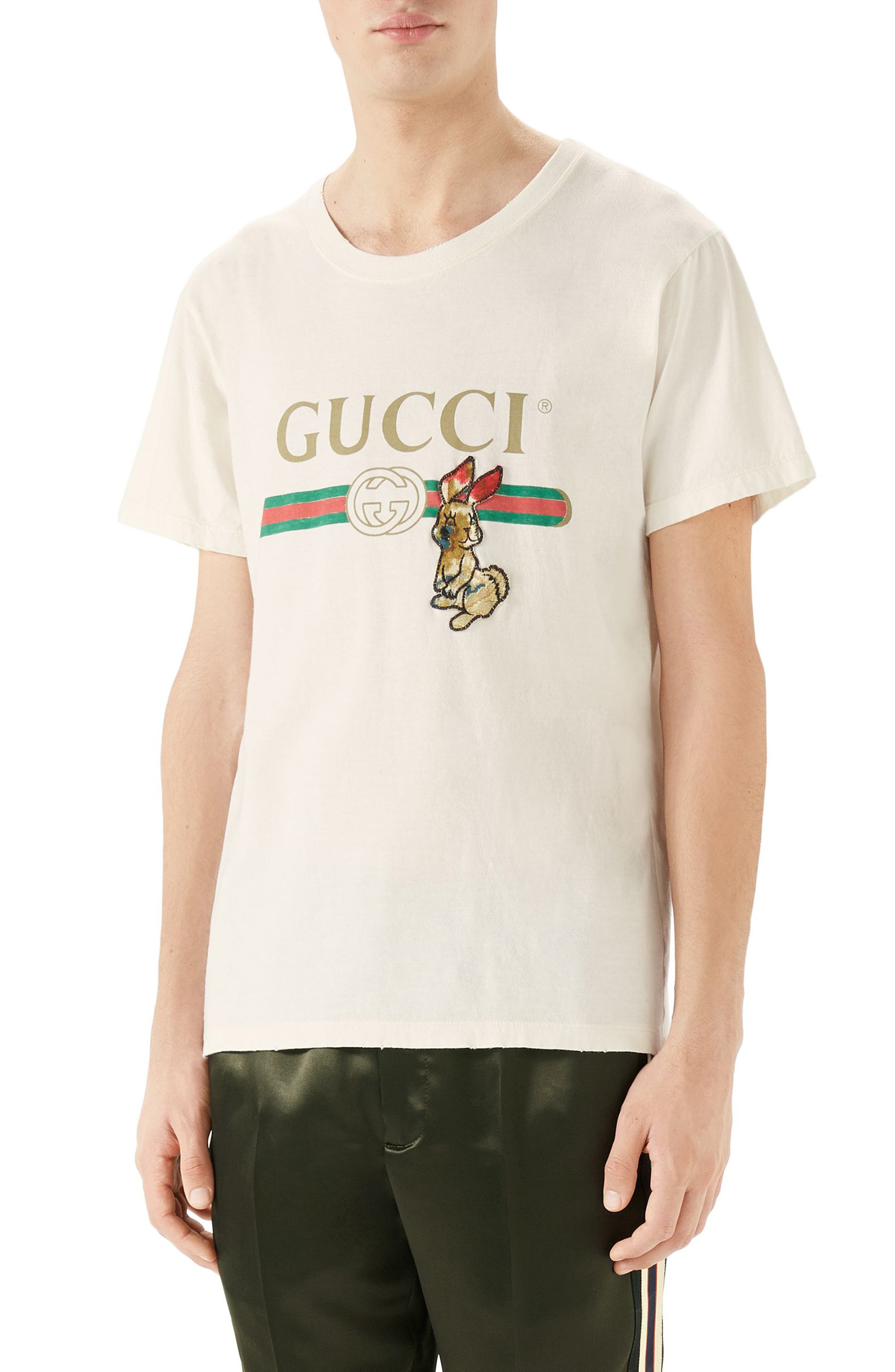 Gucci Vintage Logo Rabbit Appliqué T 