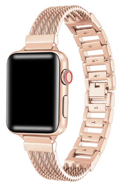 The Posh Tech Clara 38mm Apple Watch® Bracelet Watchband In Rose Gold