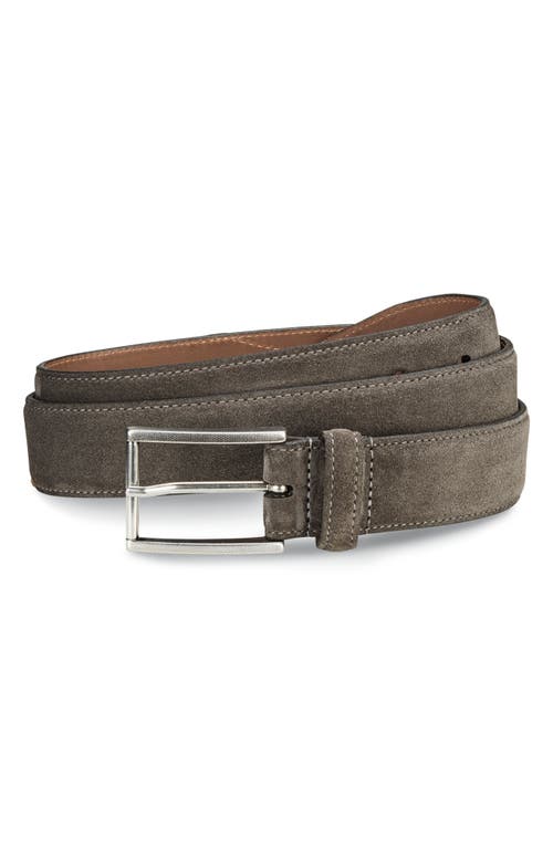 Allen Edmonds Suede Avenue Leather Belt in Grey Suede at Nordstrom, Size 44