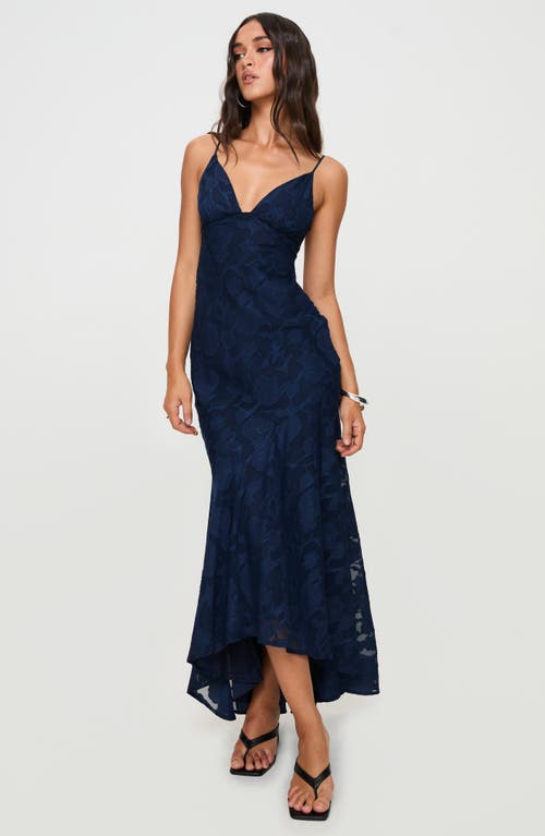 Shop Princess Polly Cyrene Sleeveless Maxi Dress In Navy