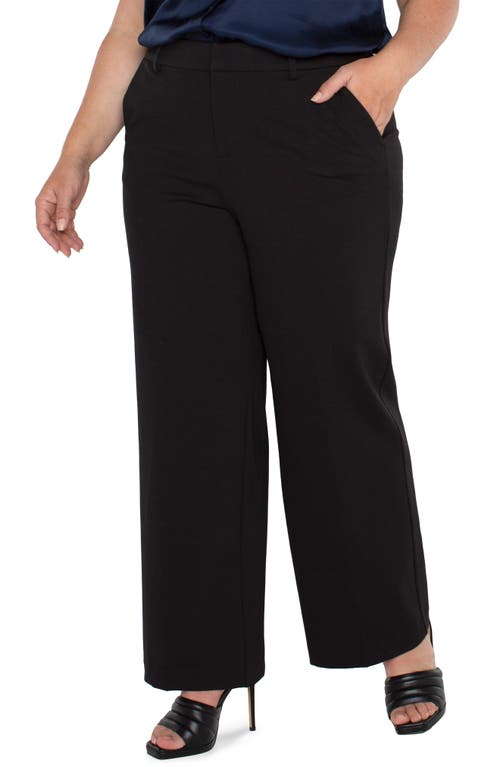 Liverpool Kelsey Wide Leg Knit Pants In Black