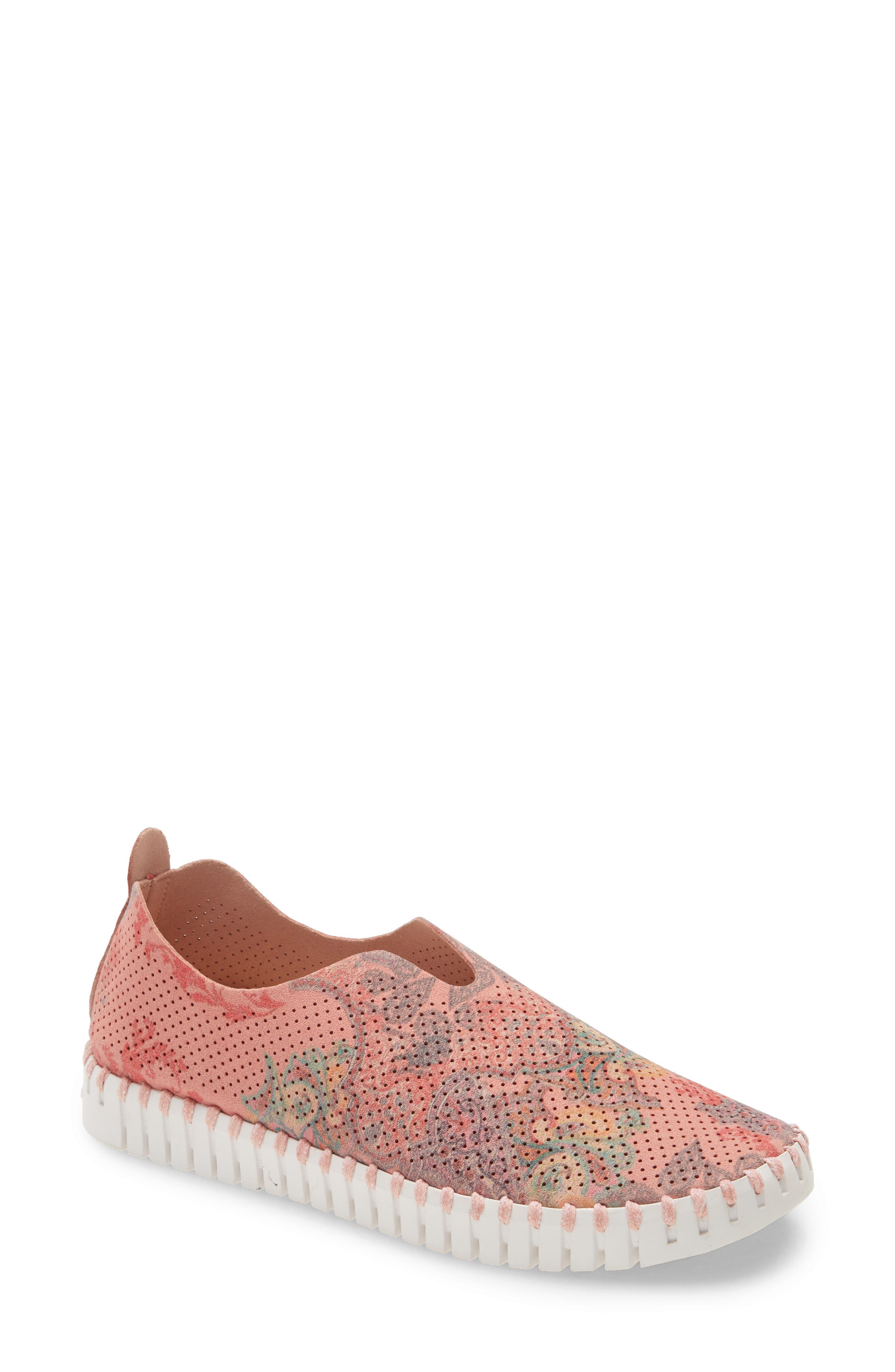 coral slip on shoes