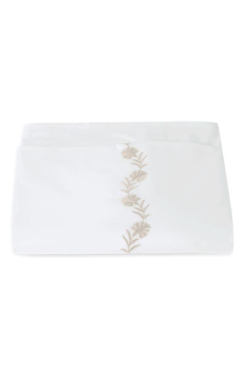 Matouk Daphne Floral Embroidered Duvet Cover in Dune at Nordstrom, Size Full