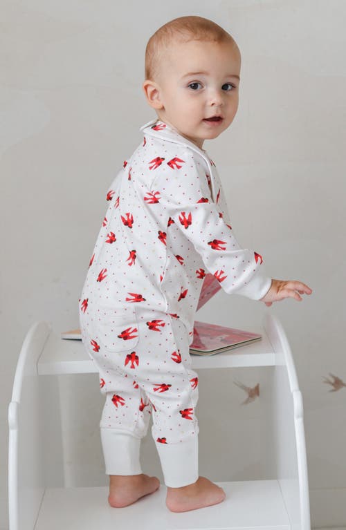 Shop L'ovedbaby X 'the Very Hungry Caterpillar'™ Organic Cotton Romper In Red Bird