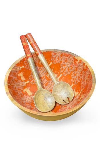 Tiramisu Salad Bowl Set In Orange