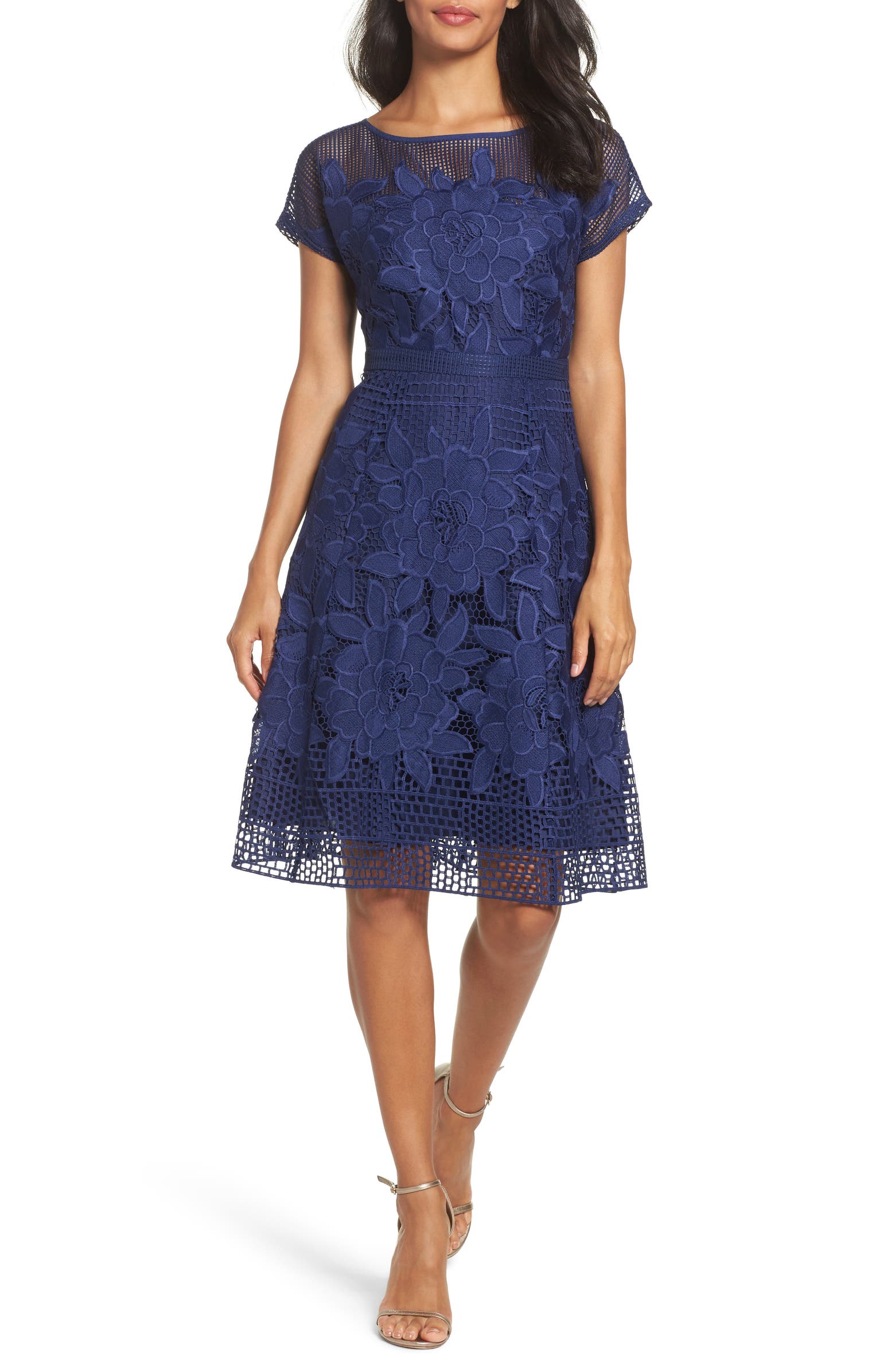 Adrianna Papell Lace Fit & Flare Dress | Nordstrom