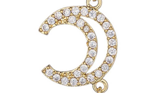 Eye Candy Los Angeles Celestial Star & Moon Cz Drop Earrings In Gold