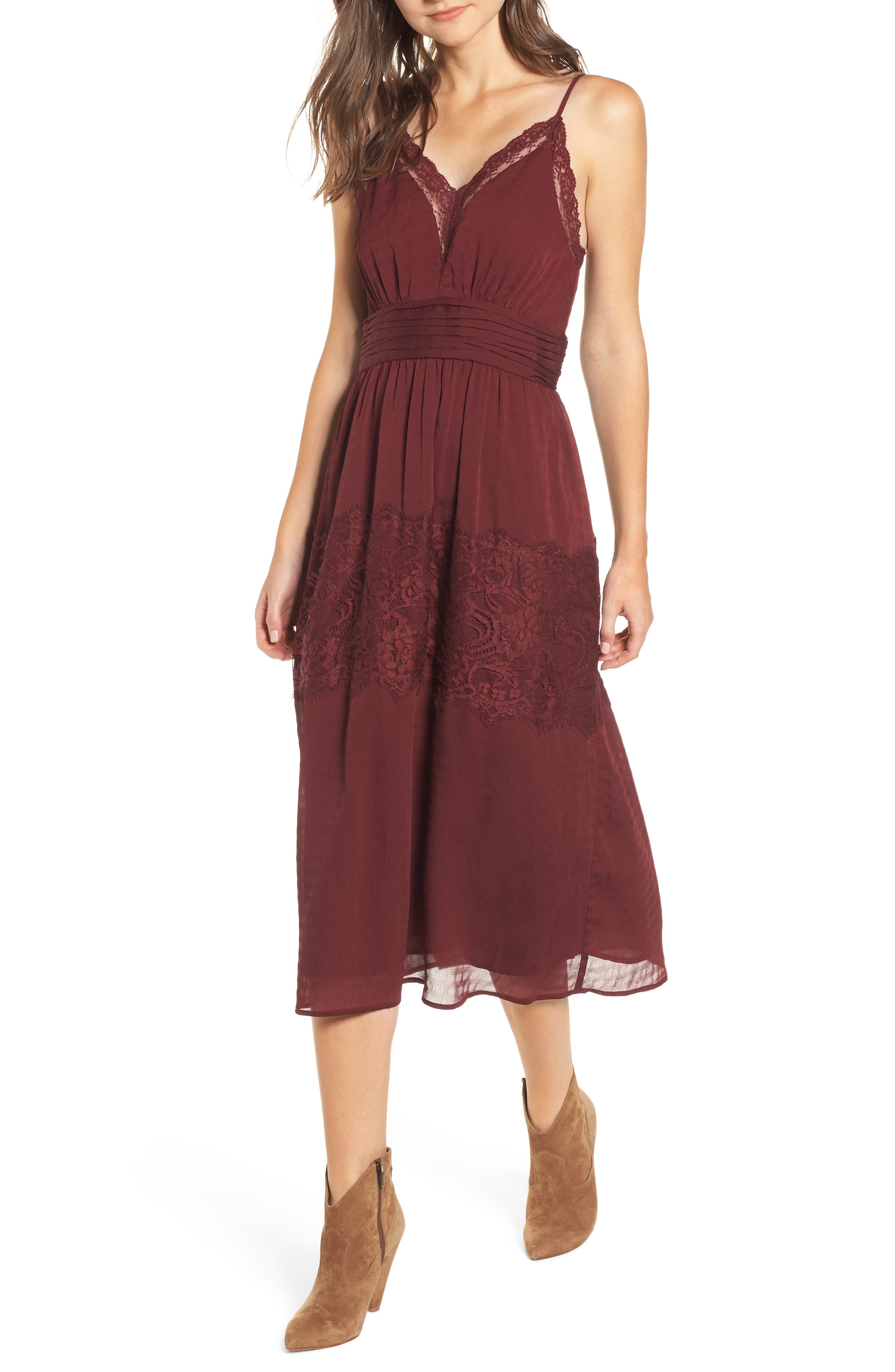 moon river lace midi dress