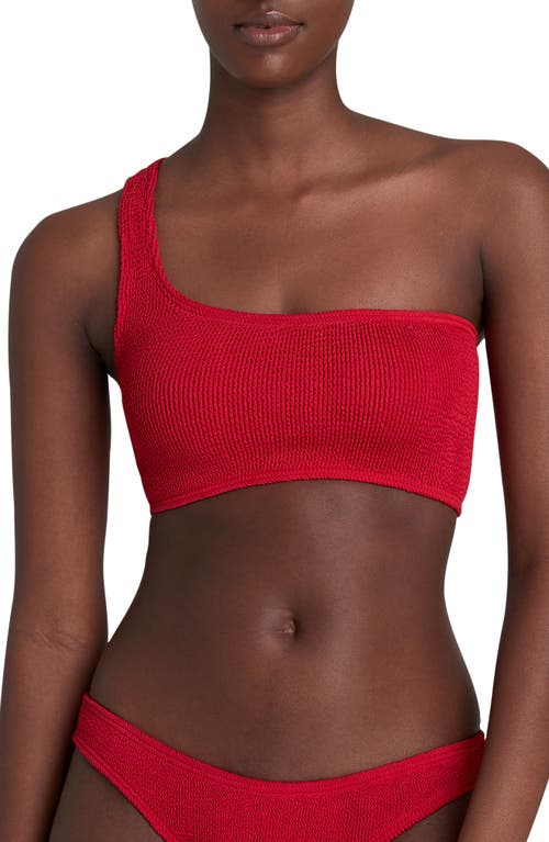 BOUND by Bond-Eye The Samira One-Shoulder Convertible Bikini Top in Baywatch Red