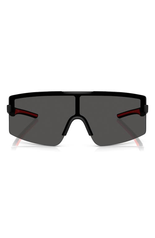 Scuderia Ferrari 43mm Rectangular Sunglasses In Matte Black
