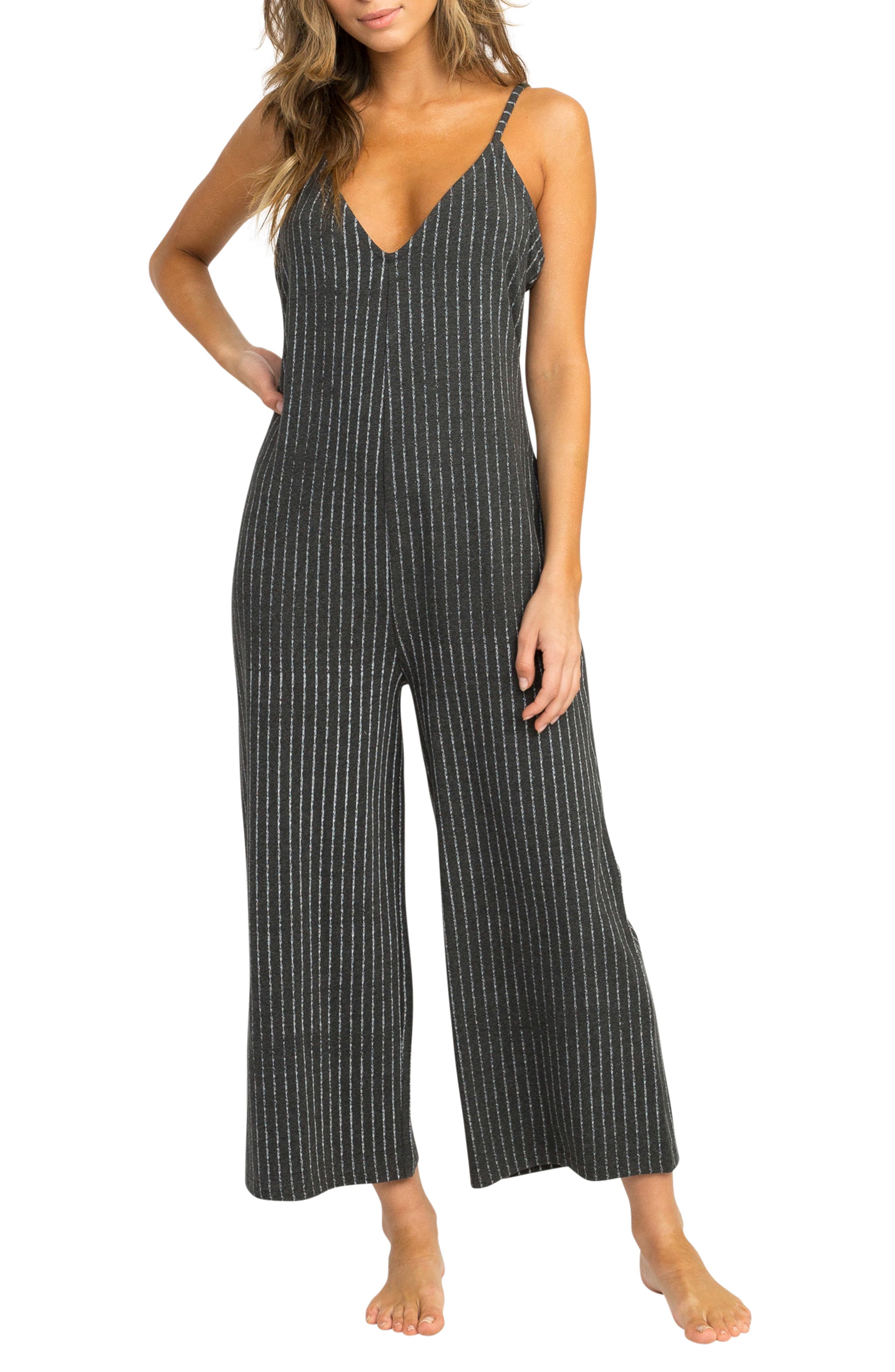 wide leg lounge jumpsuit