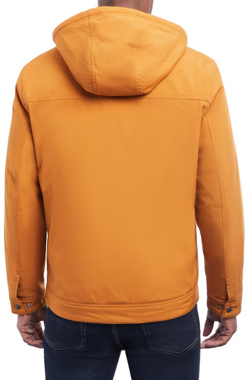 Lucky Brand Loki Workwear Soft Shell Faux Shearling Jacket In Tobacco