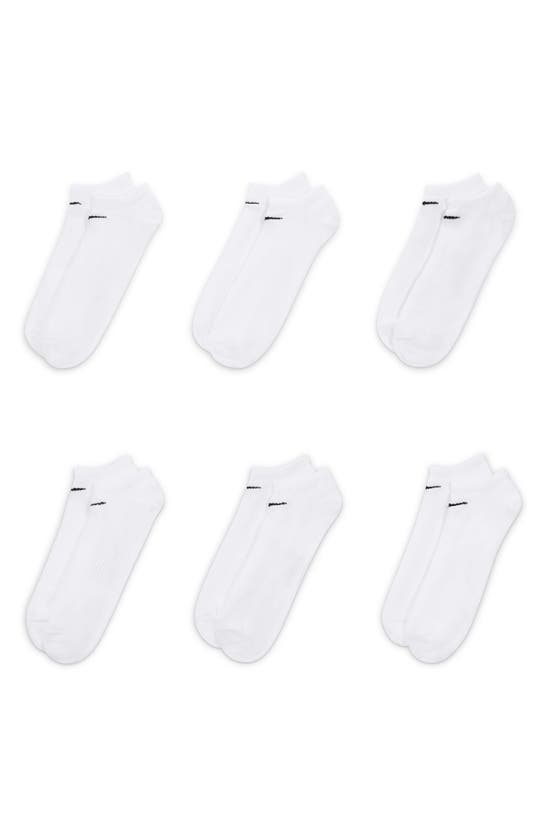 Nike Everyday 6-pack Lightweight Low Cut Socks In White