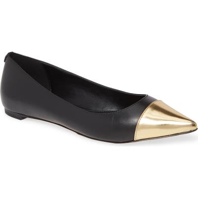 Michael Michael Kors Carissa Cap Toe Flat- Black