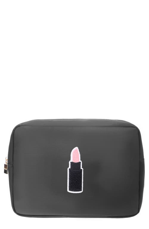 Extra Large Kiss Cosmetic Bag in Black