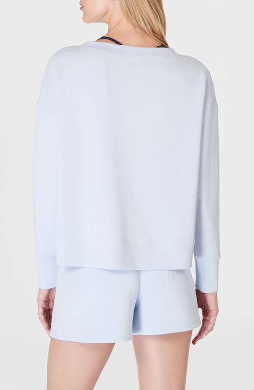 Shop Sweaty Betty Sand Wash Cloudweight Sweatshirt In Salt Blue