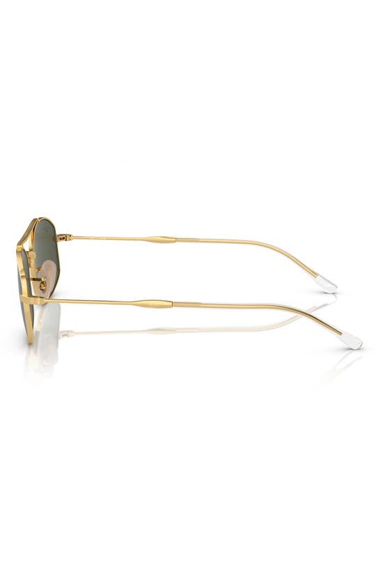 Ray Ban 54mm Oval Sunglasses In Gold Flash