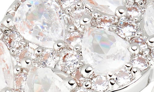 Nordstrom Rack Cubic Zirconia Scalloped Eternity Band Ring In Clear- Silver