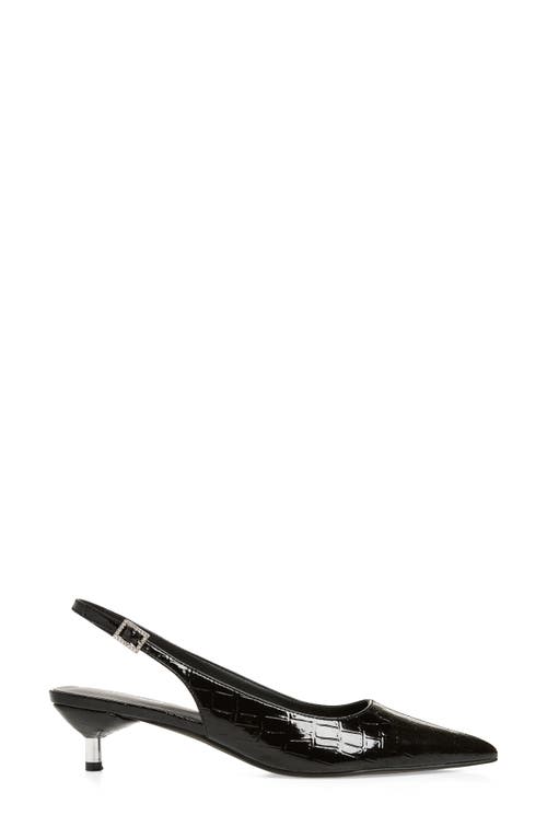 Abound Lidia Slingback Kitten Heel Pump In Black Croco