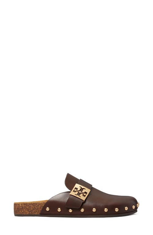 Shop Tory Burch Mellow Stud Mule In Deep Mocha/gold