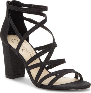 Jessica simpson black sales strappy heels