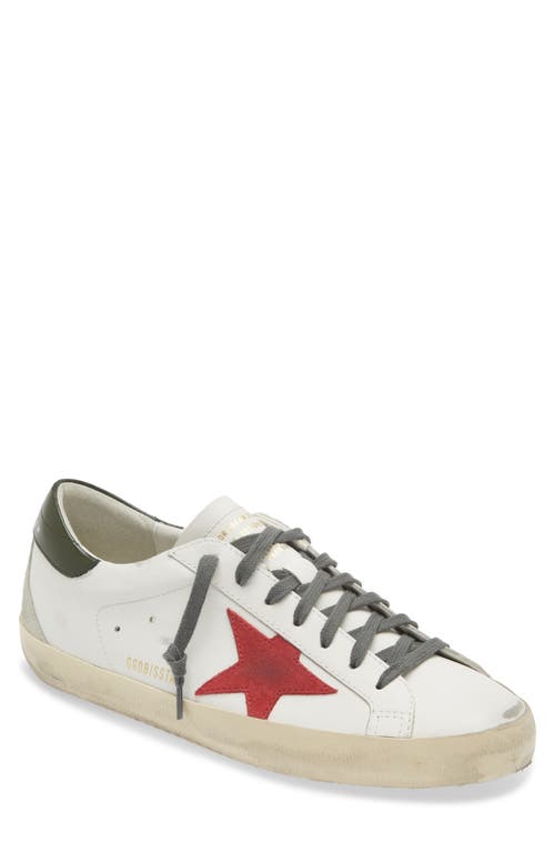 Golden Goose Super-Star Sneaker White/Red/Dark Green/Ice at Nordstrom,