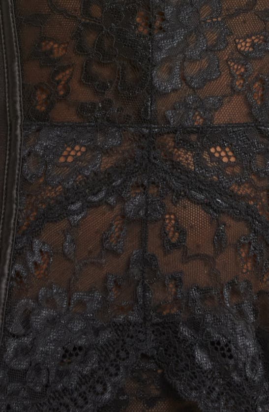 COQUETTE COQUETTE LACE UNDERWIRE BUSTIER, GARTER & THONG SET