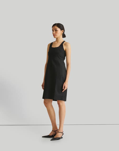 Reistor Fitted Knee Length Dress In Black