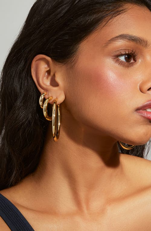 Shop Ana Luisa Large Hoop Earrings In Gold