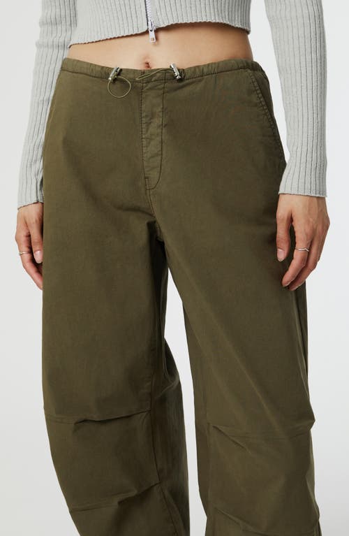 Mavi Jeans Hill Toggle Waist Wide Leg Cargo Pants In Khaki Move