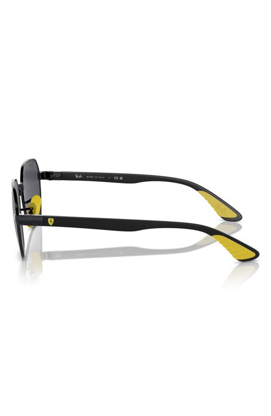 Ray Ban X Scuderia Ferrari 54mm Chromance Irregular Sunglasses In Black