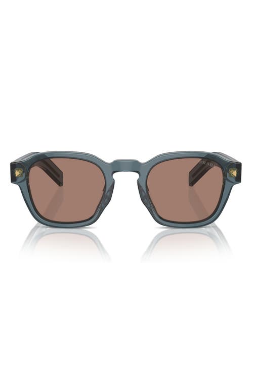 Prada Sunglasses With Iconic Metal Plaque In Grey