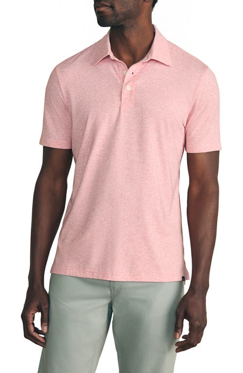 Faherty Movement Polo In Pink