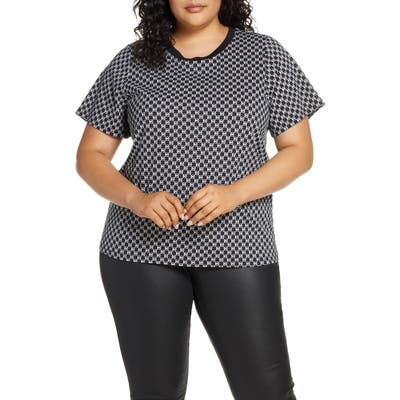 Plus Size Michael Michael Kors Logo Circle Tee, Black