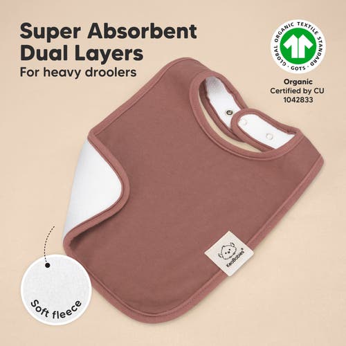 Keababies 8-pack Coast Drool Bibs In Mauve