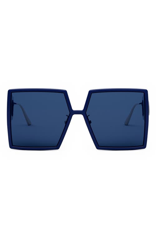 Shop Dior 30montaigne Su 58mm Square Sunglasses In Shiny Blue/blue