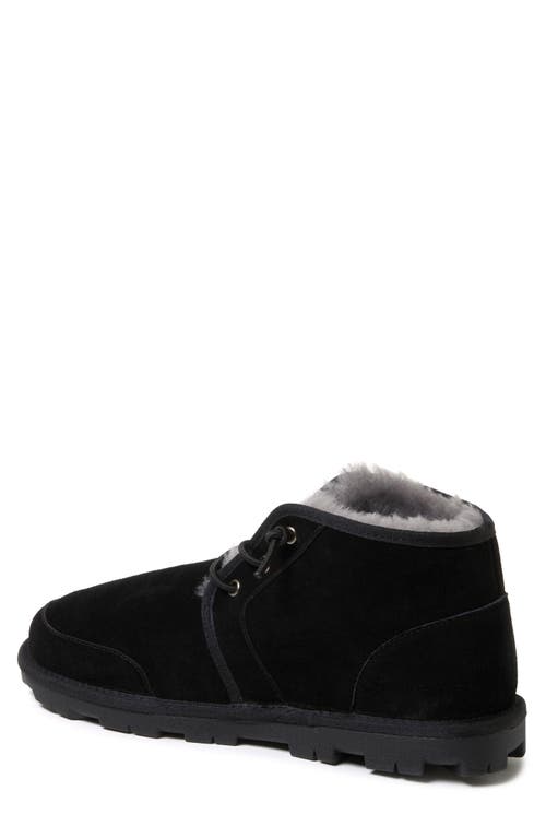 Dearfoams Shepparton Genuine Shearling Boot In Black